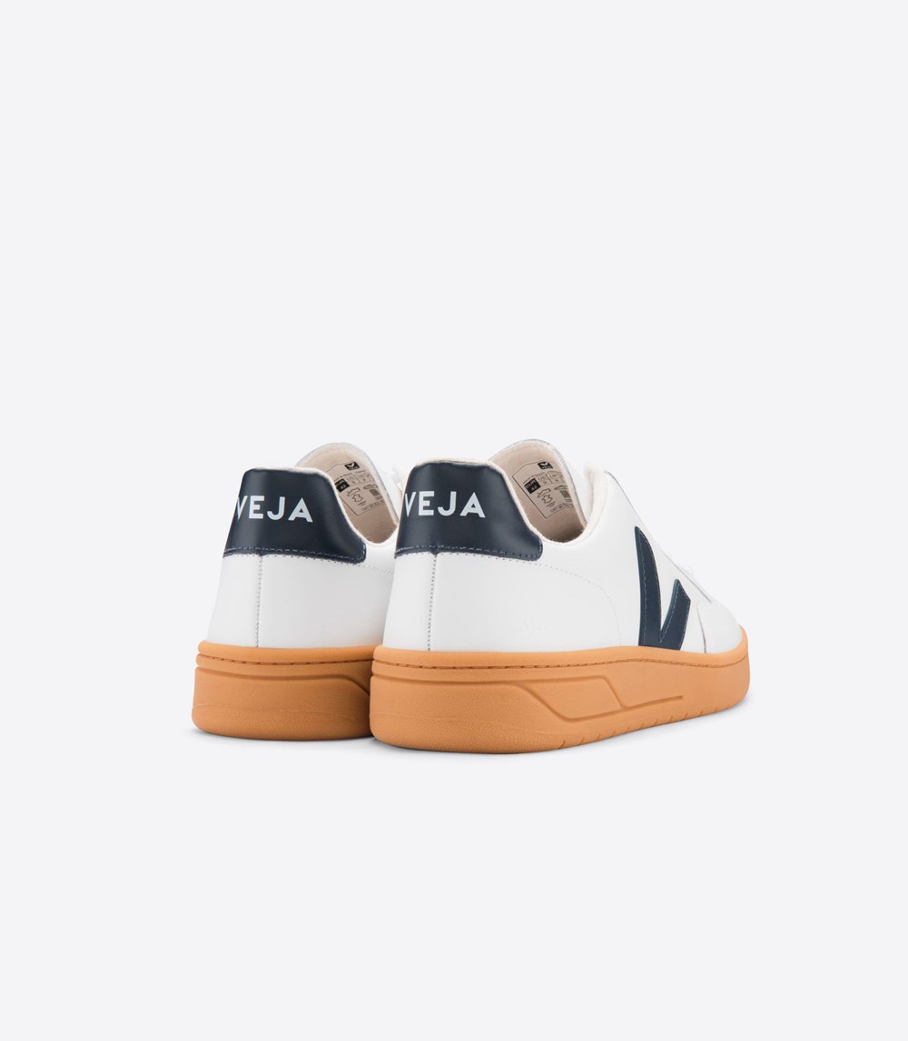 Veja Trainers Womens White - V-12 Leather - UBZQ-23918